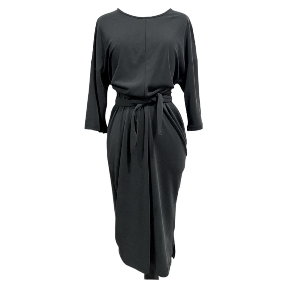 NU New York Black‎ Front Tie Midi Dress Size M